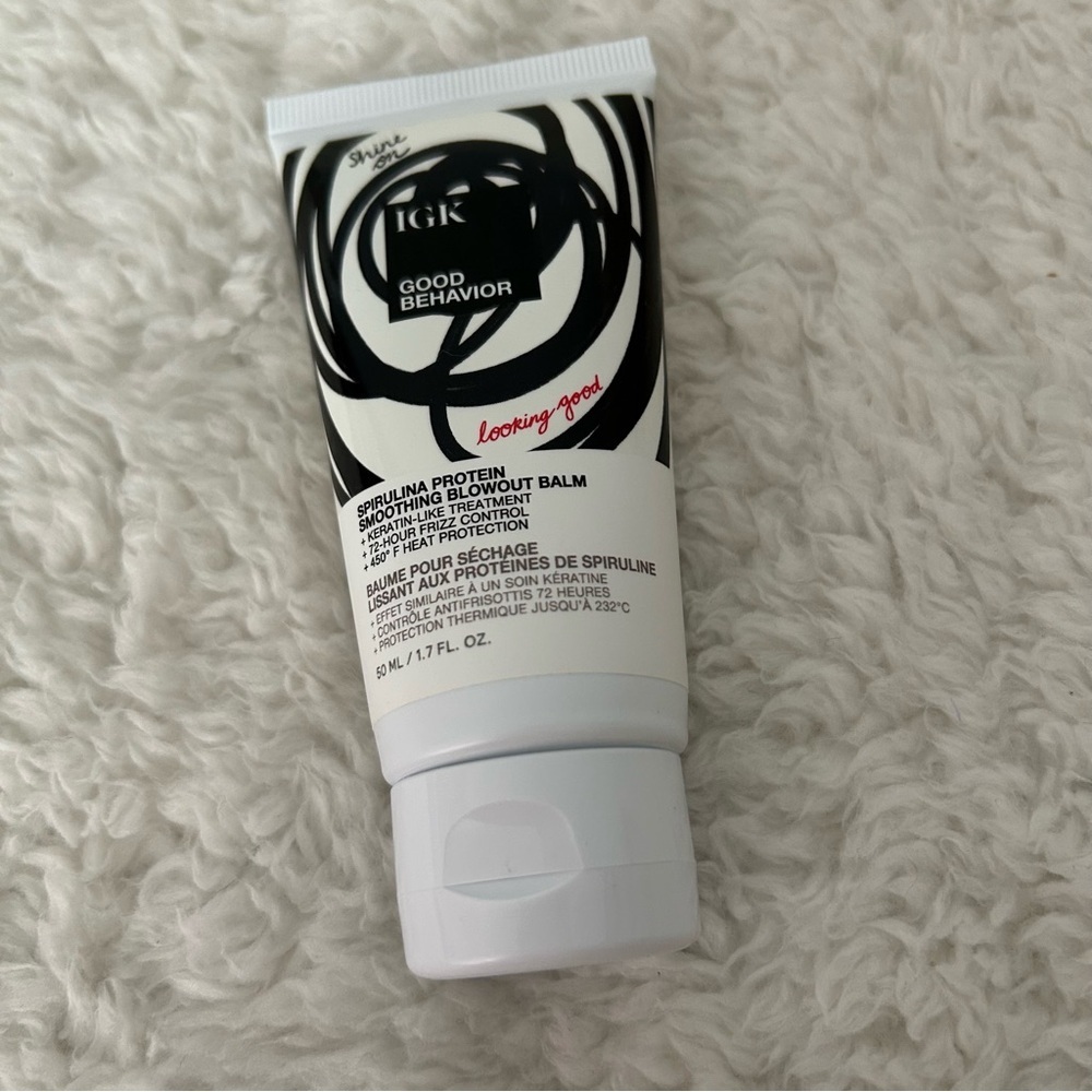 IGK Good Behavior Spirulina Protein Smoothing Blowout Balm Mini NEW